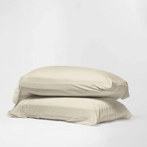 New $59.97  DreamFit Bamboo Comfort Stretch Knit Pillowcase Set, Ivory  Standard